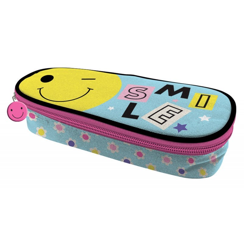 PENCIL CASE OVAL POCKET 1 ZIPPER 1 FLAP SMILE BENIAMIN 111458 BEN BENIAMIN